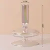 Venta al por mayor, candelabro creativo de vidrio de colores retro, candelabro de lujo para decoración de mesita de noche, vela, accesorios para cenas