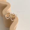 Aretes de Amor Retro Francés para Mujer 2024 Nueva Moda Nicho de Alta Gama Elegantes Elegantes Aretes Simples de Celebridad de Internet