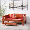 Cama Luohan, Muebles de Olmo Estilo Chino de Madera Maciza, Sofá para Sala de Estar, Juego de Colchón para Apartamento Pequeño, Juego de Tres Piezas, Sofá Estilo Zen para Casas de Huéspedes