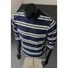 2026 HT261181 modelo largo falso modificado talla grande camiseta de manga larga a rayas M-5X HT261182-Especial P26