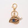 Llavero Colgante Ojo del Diablo Diamante Personalidad Creativa Ojo Azul Pestaña Colgante Llavero