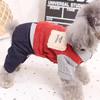 Ropa para Perro Mascota Perro Gato Perro Pequeño Otoño e Invierno Forrada de Polar Engrosada de Cuatro Patas Acolchada de Algodón Chaqueta Estilo Occidental de Mezclilla Teddy Bomei