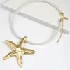 Collar de Metal ZA Fashion de Venta Caliente Europea y Americana Colgante Irregular Largo Exagerado de Aleación Collar de Alto Sentido para Verano
