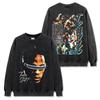 Camiseta de manga corta estampada Travis Scott de hip-hop americano transfronterizo, cuello redondo, holgada, sudadera con capucha para hombre