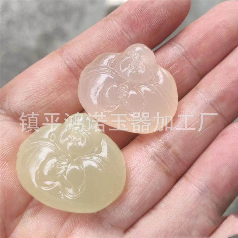 阿富汗玉抱抱佛吊坠