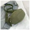 Bolsa Pequena de Nylon Estilo Coreano Simples para Mulheres 2026 Novo Modelo Bolsa de Ombro Texturizada para Axila Bolsa de Peito Bolsa Transversal Pequena de Cintura