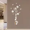 Decoración de botella de flor de ciruelo pegatinas de pared con espejo directo de fábrica 3d no tóxico protección ambiental con adhesivo autoadhesivo altura 80cm