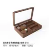 Caja de Almacenamiento de Madera Marrón Retro Multi-Posición para Relojes Hombre Ventana Transparente Caja de Exhibición de Relojes de Gama Alta Fabricante Venta al por Mayor