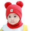 Chapéus de Bebê para Primavera e Outono, 0-3-6-12 Meses, para Meninos e Meninas, Aquecedores de Pescoço Infantis de Lã Quente de Inverno