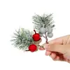 Mini ramo de piñas y agujas de pino transfronterizo decoración de árbol de Navidad caja de regalo accesorios DIY ramas de piña dorada