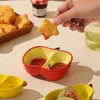 Prato Popular de Cerâmica para Molho para Uso Doméstico, Prato em Formato de Fruta para a Mesa de Jantar, Prato Sazonal de Maçã e Banana de Alto Valor Estético
