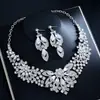 Joyería Popular Transfronteriza Europea y Americana, Lujo Ligero y Circonita de Gama Alta Set de Accesorios para Vestido de Banquete Nupcial Boda Venta al por Mayor