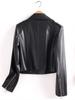 Chaqueta Corta de Cuero para Mujer, Nuevo Estilo Otoñal, Top Casual, Elegante Chaqueta de Oveja para Viajar, Ropa Exterior Versátil para Figuras Pequeñas