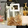 Bolsa de pvc presente de aniversário saco de presente transparente saco de presente caixa de doces de casamento pode ser logotipo personalizado
