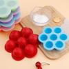 En stock molde de silicona de 7 compartimentos para caja de suplementos alimenticios DIY molde para helado palito de helado molde para hielo bandeja de hielo molde para paleta de hielo caja de hielo