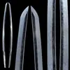 Acero T10 Cubierto de Tierra, Espada Japonesa con Filo Quemado, Hoja de Espada Desnuda, Espada Larga Samurai, Hamon Templado con Arcilla, Sin Filo