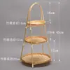 Cestas de bambu trançadas feitas à mão, bandejas de chá, conjuntos de chá, peneiras de camada dupla, cestas de bambu e pratos para decoração de jardim de infância.
