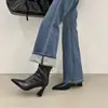 Botas Novas de Outono e Inverno 2026, Salto Grosso, Salto Alto, Botas Slim, Botas Femininas Estilo Martin, Botas Curtas Francesas Elásticas com Bico Fino, Botas Chelsea