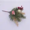 Venta Caliente Transfronteriza Rombo con Forma de Casa Roja Bola de Rombo Racimo Navideño de Frijol Rojo Artículos de Decoración para el Hogar para Uso Doméstico