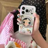 Capa de celular pequena de jade estilo Ins com suporte para Apple 17Promax/16Promax/15Promax novo modelo para mulheres