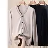 Suéter de Lana Cachemira Hengyuanxiang Cárdigan de Punto para Hombre Chaqueta Otoño e Invierno 2025 Nuevo Suéter Ropa de Abrigo para Hombre
