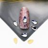 Suministro para fabricantes transfronterizos al por mayor decoración de uñas fondo plano Cristal Luz de Luna vidrio con forma fondo dorado taladro Super Brillante no es fácil que se caiga el fondo