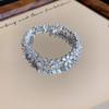 Pulsera Ajustable de Diamante Ovalado de Zirconia Chapada en Oro Real de Lujo Ligero Pulsera de Moda de Alto Sentido Pulsera Comodín para el Día a Día
