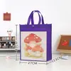 Bolsa Portátil de Tecido Não Tecido Fofa Desenho Animado Lanche Dobrável Bolsa de Presente Bolsa Ecológica Sacola de Compras Supermercado Bolsa de Presente