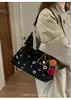 Bolso de Mujer Otoño 2026 Nuevo Estilo Coreano Moda Bolso de Hombro Tachonado Gran Capacidad Casual Versátil Bolso Cruzado Tipo Cubo Trendy