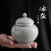 Latas de Té Estilo Japonés con Esmalte Gris Hielo, Latas Cerámicas Selladas, Tamaño Pequeño, Caja de Empaque para Té, Latas Portátiles para Almacenar Té, Latas Domésticas para Almacenar Té