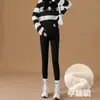 Pantalones de Maternidad Invierno Otoño Más Terciopelo Engrosado Ropa Exterior Pantalones Base Embarazo No Constriñen el Vientre Casual Petite Soporte Pantalones para el Vientre