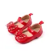 Sapatos casuais de couro novos para bebê primavera e outono 0 a 1 ano sapatinhos de princesa com borboleta e diamante novos BBW4022