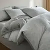 Nueva Colección Primavera/Verano 2026: Juego de Cama de Cuatro Piezas Jacquard Teñido en Hilo Grado A 100% Algodón Transpirable y Suave con la Piel Gasa de Doble Capa Algodón Lavado