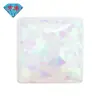 Huagang Gema Cuadrada Ángulo Recto Fondo Plano Ópalo Sintético Artificial Piedra Ópalo Imitación Ópalo Op16 Blanco