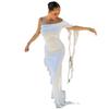 Ropa Europea y Americana 2025 Verano Nueva Moda Elegante Vestido Slim de Color Puro Plisado de Un Hombro Exportación Venta al por Mayor