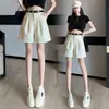 Shorts Casuales para Mujer 2026 Verano Nuevos Vintage Lunares Línea A Pantalones Cargo Cintura Alta Pierna Ancha Pantalones Lunares Shorts de 5 Puntos para Mujer