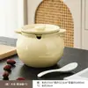 Contenedor de Grasa de Cerdo Olla de Aceite de Cocina Tarro Cerámico para el Hogar con Tapa Resistente a Altas Temperaturas Tarro Grande para Aceite de Chile y Condimentos