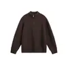 Chaqueta Gruesa de Primavera y Otoño para Hombre con Cuello de Media Cremallera Suéter, Ropa de Punto de Marca Moderna para Hombre de Cuello Alto