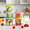 Caixa de armazenamento de frutas frescas para geladeira, micro-ondas, aquecimento, portátil, piquenique, lancheira para trabalhadores de escritório
