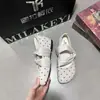 Zapatos Mary Jane de lunares estilo francés para aumentar la altura para mujer, otoño 2026, mocasines de ballet versátiles con cordones, venta al por mayor