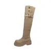 Botas de Caña Ancha para Mujer Tallas Grandes con Piernas Gruesas, Botas Largas para Mujer, Nuevas Botas de Montura Versátiles 2026, Botas Altas de Caña Ancha para Mujer