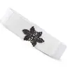 Vestido de moda Accesorios de cinturón Cinturilla elástica de alta gama para mujer Sello de cintura con decoración de falda Cinturón elástico Negro