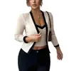 Conjunto de punto acanalado de dos piezas simulado con borde negro de estilo francés europeo y americano transfronterizo 2026 para mujer, vestido corto ajustado a la cintura de chicas europeas y americanas de moda