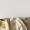 Suéter estilo coreano de otoño e invierno con bordado de dibujos animados, estilo occidental, para bebé, casual, tipo jersey, top, oso, lindo, moderno