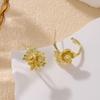 Brincos de flor retrô franceses requintados brincos moda feminina alta qualidade para o dia a dia pequenos brincos brincos atacado