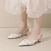 Fábrica de Origen Punta Fina Estilo Hada Versátil Primavera y Otoño Espalda Hueca Tacón de Aguja Personalizado Talla Grande Nuevas Sandalias para Mujer Comercio Exterior Transfronterizo