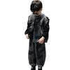 Roupas Infantis 2024 Primavera e Outono Estilo Coreano Retrô Colete Jeans Sem Manga Terno Duas Peças para Meninos e Crianças Pequenas