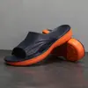 Verano y Otoño Nuevas Pantuflas para Hombre y Mujer Pantuflas Bicolor Talla Grande Pantuflas para Exterior Hogar Baño Sandalias sin Dedos