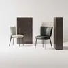 Silla de comedor para el hogar, mesa y sillas de comedor de restaurante de alta gama minimalistas italianas, silla de cafetería para sala de exposiciones con respaldo, moderna y simple