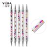 Taladro de uñas transfronterizo, bolígrafo perlado colorido, paquete de 5, taladro de doble cabezal, venta directa de fábrica